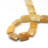 Faceted Rectangle Topaz Jade Beads Strands G-R304-13-2