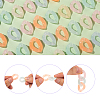 150Pcs 6 Colors Imitation Jelly Acrylic Linking Rings JACR-CJ0001-01-6
