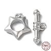 Rhodium Plated 925 Sterling Silver Toggle Clasps STER-D005-06P-1