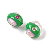 Natural Keshi Pearl with Cubic Zirconia Enamel Beads PEAR-G014-06B-2