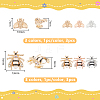 Unicraftale 6Pcs 6 Styles Bees Zinc Alloy with Enamel Watch Band Studs FIND-UN0003-39-3