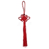 Nylon Chinese Knot Tassels Pendant Decorations HJEW-JM02544-4