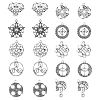 Tibetan Style Bookmark Cabochon Settings and Transparent Oval Glass Cabochons TIBE-SC0001-05-2