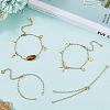 12Pcs Half Finished 304 Stainless Steel Paperclip Chains Connector Bracelet Makings MAK-SC0001-35-3