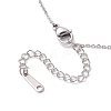 Alloy Crystal Rhinestone Cable Chain Blue Enamel Eye Pendant Necklaces for Women NJEW-JN04977-02-5