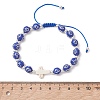 Adjustable Acrylic & Synthetic Turquoise & Non-magnetic Hematite Beads Braided Beaded Bracelets for Women BJEW-JB13578-3