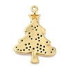 Rack Plating Brass Pave Cubic Zirconia Pendants X-KK-R150-08G-01-2