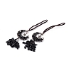 Natural Mixed Stone Moon with Chips Tassel Pendant Decorations G-L524-07R-B-2