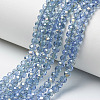 Electroplate Transparent Glass Beads Strands EGLA-A034-T3mm-H15-1