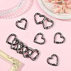 20Pcs Zinc Alloy Rhinestone Spring Gate Rings FIND-SP0004-36B-5