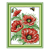 Poppy Pattern DIY Cross Stitch Beginner Kits DIY-NH0001-01-1