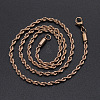 304 Stainless Steel Rope Chain Necklaces NJEW-T012-03-66-RG-2
