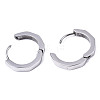 Tarnish Resistant 304 Stainless Steel Huggie Hoop Earrings X-STAS-R115-22P-2