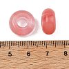 Cherry Quartz Glass European Beads GG-CBA02C4-06B-3
