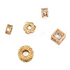 Spritewelry 10Pcs 5 Styles Brass Clear Cubic Zirconia Beads KK-SW0001-02-2