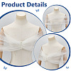 Polyester One-shoulder Shawl for Bride AJEW-WH0596-370-4