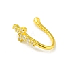 Clear Cubic Zirconia Cross Clip on Nose Rings LS-AJEW-F059-11G-3