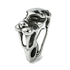 Tibetan Style 304 Stainless Steel Spring Gate Rings STAS-C099-09AS-1