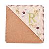 4Pcs Letter Personalized Hand Embroidered Corner Bookmarks JX587R-2