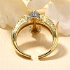 Brass Micro Pave Clear Cubic Zirconia Cuff Rings RJEW-U035-02GP-02-3