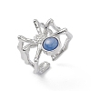 Spider Natural Kyanite Cuff Rings RJEW-G273-02P-03-4