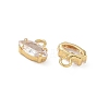 Brass Pave Clear Cubic Zirconia Charms CU-CBAD360-04G-03-2