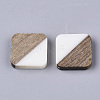 Resin & Walnut Wood Cabochons LS-RESI-S358-A-90G-2