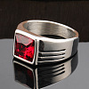 Fashionable 304 Stainless Steel Cubic Zirconia Finger Rings for Men FS-WGE7444-01-1