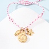 304 Stainless Steel Charm Bracelets BJEW-D369-02G-3