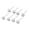 SHEGRACE Brass Cube Stud Earring Findings XGR0106P-121P-1