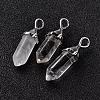 Bullet Natural & Synthetic Mixed Stone Pointed Pendants G-E332-A-2