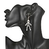 Halloween Glass Seed Bead Dangle Earrings EJEW-MZ00769-01-2