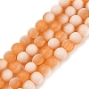 Frosted Crackle Glass Beads Strands GLAA-U001-6mm-M10-1