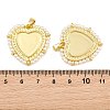 Brass & ABS Plastic Pearl  Pendant Cabochon Settings PL-CBA6A75-09A-G-3