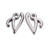 Gunmetal Plated Alloy Letter Pendants LS-PALLOY-P097-03-V-1