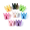 UV Plating Opaque Acrylic European Beads OACR-M027-03W-2