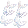 CREATCABIN 3Sets 3D Butterfly PVC Mirrors Wall Stickers DIY-CN0001-86B-1