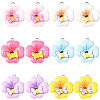 24Pcs 6 Colors Opaque Resin Pendants RESI-SC0006-47-1