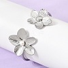 304 Stainless Steel & Plastic Imitation Pearl Cuff Bangles BJEW-Z170-02P-3