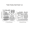 2Pcs 2 Styles Easter Theme Carbon Steel Cutting Dies Stencils DIY-WH0309-699-6