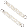 Plastic Imitation Pearl Beaded Chain Bag Handle FIND-WH0111-170-7