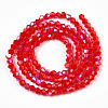 Opaque Solid Color Electroplate Glass Beads Strands EGLA-A039-P2mm-L02-3