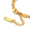 304 Stainless Steel Oval Link Chains Bracelet for Men Women BJEW-G640-05G-3