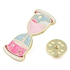 Space Sand Clock Zinc Alloy Enamel Pin Brooch JEWB-C034-04G-3