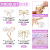 4Pcs 4 Styles Bowknot Alloy Rhinestone Brooches for Women JEWB-TA0001-30-4