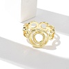 Brass Open Cuff Rings for Women RJEW-K289-01G-Q-2