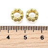 Wave Rondelle Brass Micro Pave Cubic Zirconia European Beads KK-K300-07A-G-2