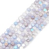 Gradient Color Electroplate Glass Bead Strands X1-GLAA-E042-03A-1
