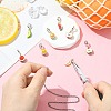 8Pcs 8 Styles Alloy Enamel European Dangle Charms ENAM-CJ0007-04-5