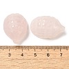 Natural Rose Quartz Carved Hedgehog Statues Ornament DJEW-C019-03D-3